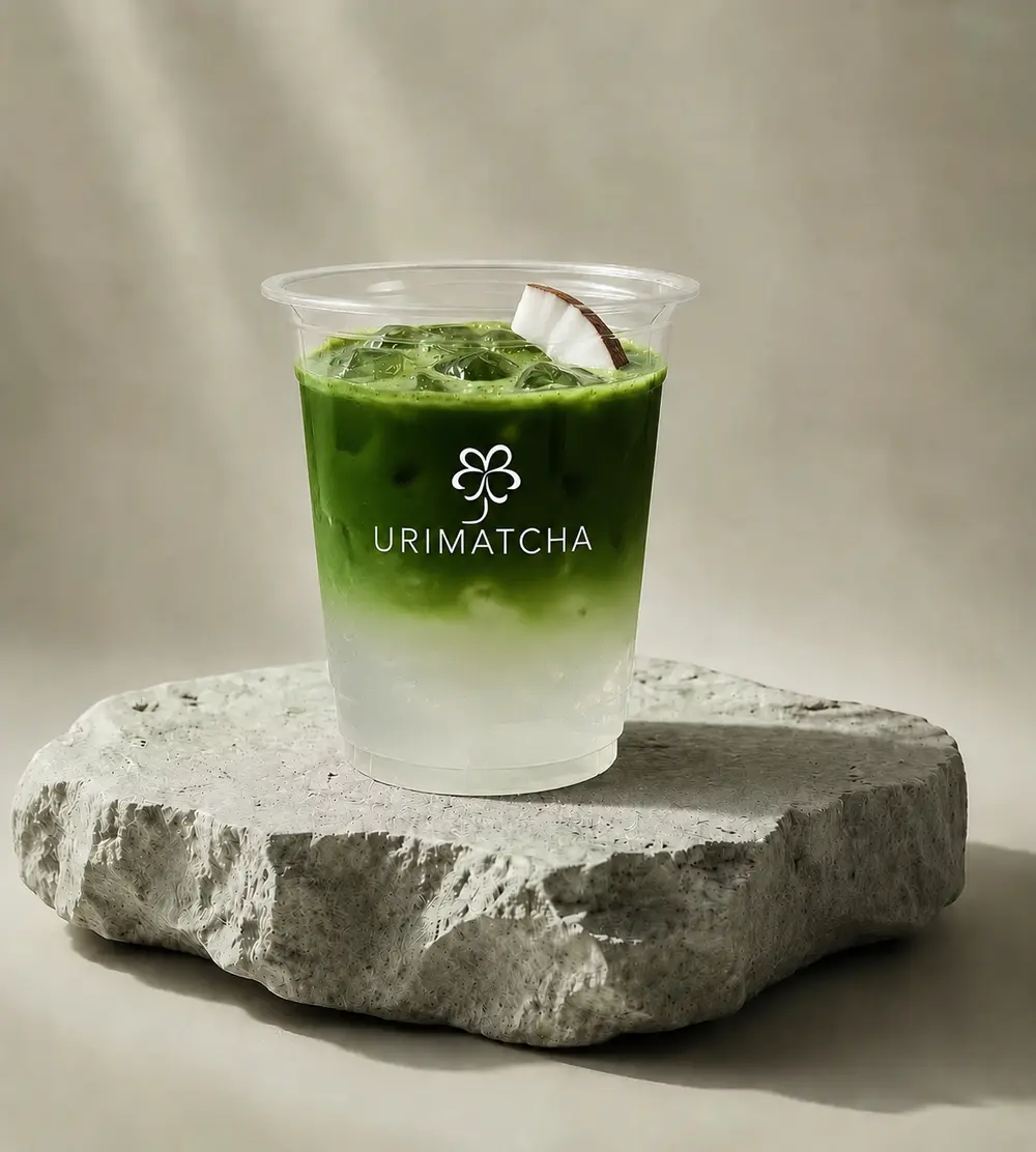 Coconut Matcha with coconut water and Japanese matcha